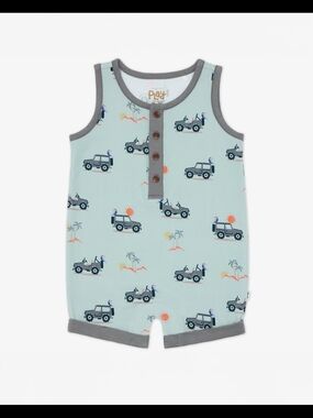 Little Sleepies Jungle Adventure Henley Romper - 3T